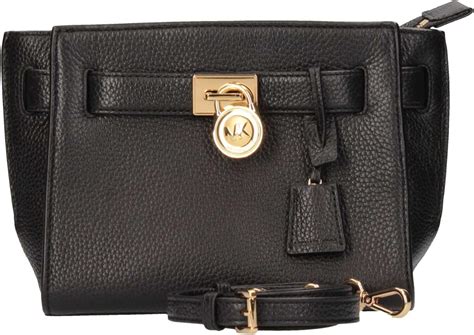 michael kors hamilton messenger black|Michael Kors Hamilton Traveler Leather Messenger Shoulderbag, .